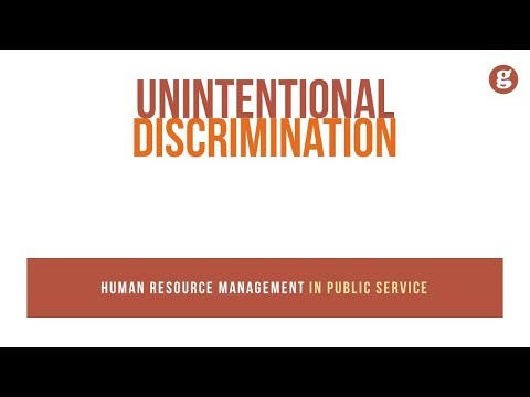 Unintentional Discrimination