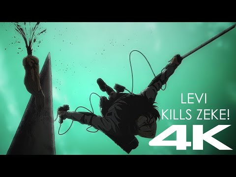 [4K] Levi Kills Zeke | Attack on Titan Final Season Part 3 - Eng Sub