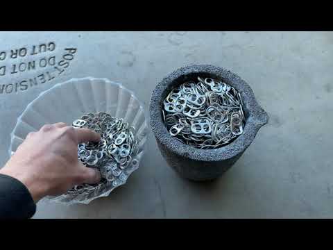 Melting Pop Tabs - MicroMelt - Aluminum Ingot From Pop tabs - Simple Melting - TheGrowingStack