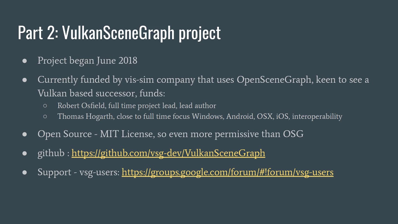 Siggraph2019 OSG VSG Presentation