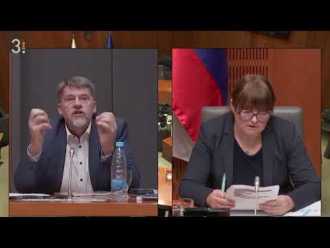 Besedni dvoboj poslanke Svobode Tamare Vonta in direktorja Nove24TV Borisa Tomašiča v DZ.