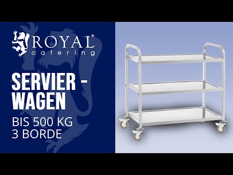 Video - Servierwagen - 3 Borde - bis 500 kg