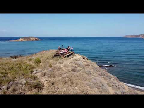 Drone Footage of Gomati Beach, Lemnos | WWII M24 Chaffee Tank