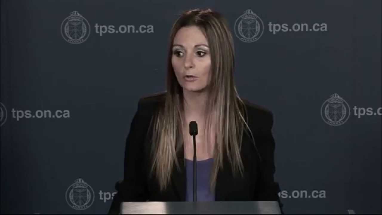 Detective Jessica McInnis and Frank Grotsch, talk to the media on the disappearance of Heidi Grotsch