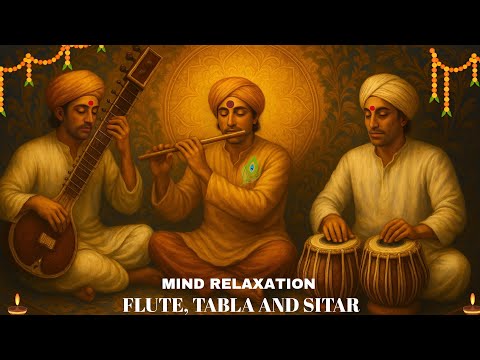 Mind Relaxing Flute Tabla and Sitar Compilation 10 | Hindustani Instrumental Music