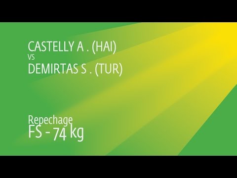 Repechage FS - 74 kg: S. DEMIRTAS (TUR) df. A. CASTELLY (HAI) by TF, 12-0