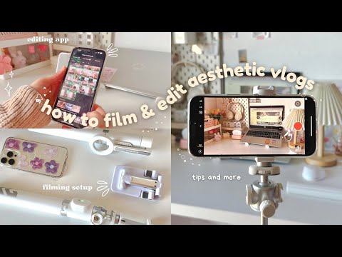 ☁️How to start making Aesthetic Vlogs with JUST your phone📱 filming & editing, tripods, VLLO app,…🧸