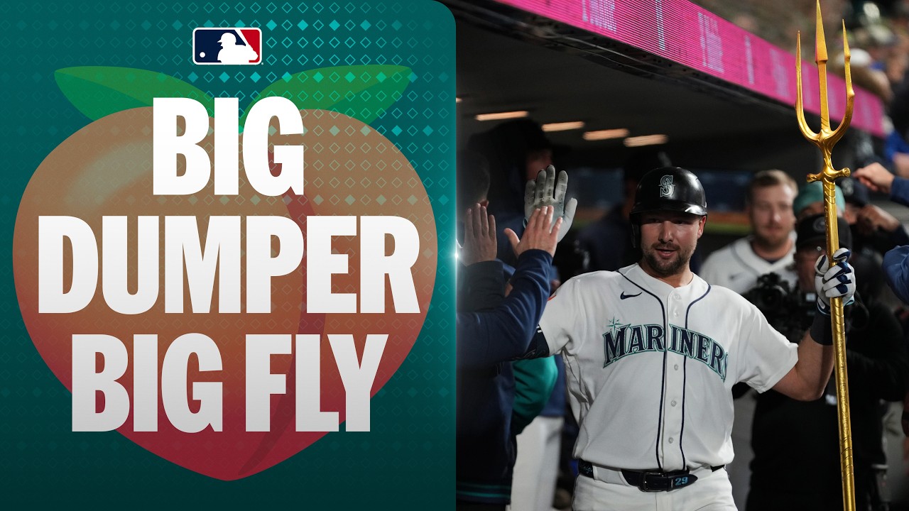 Cal Raleigh UNLOADS on the first pitch he sees for a two-run home run! 🔱 | MLB Highlights