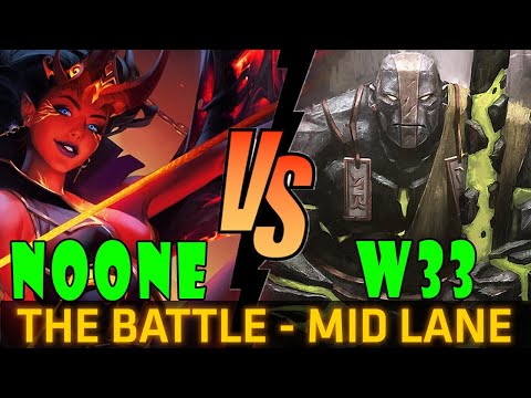 NoOne - Queen Of Pain VS W33 - Earth Spirit - Mid Lane