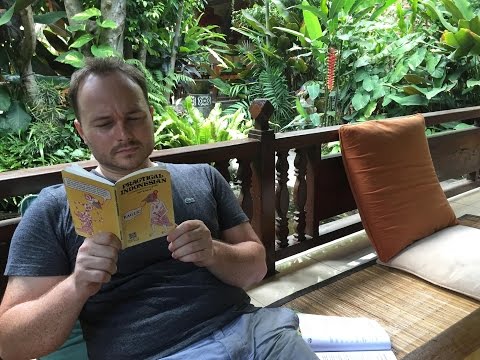 Benny's first class in Indonesian, after 4 hours of study