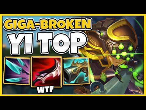 IMMUNE TO SKILLSHOTS?! MASTER YI TOP CAN SOLO-CARRY ALL GAMES!  - League of Legends
