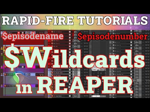 How to use Wildcards for Recording & Rendering (Rapid-Fire REAPER Tutorials Ep88)