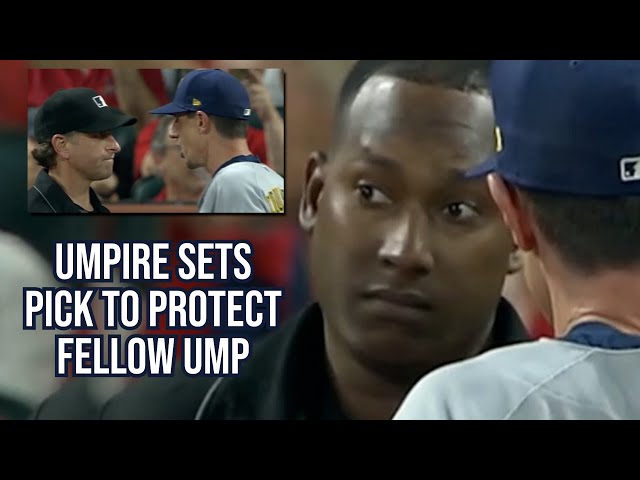 Umpire sets great pick to protect fellow umpire, a breakdown