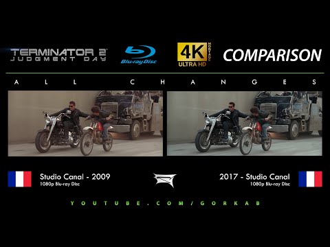 Blu-ray Versus - Terminator 2 (All Changes / 2009 vs 2017) 4K ULTRA HD Comparison