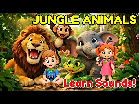 Jungle Animals Song for Kids 🦁 Learn Wild Animal Sounds with Tom & Dana! 🐒