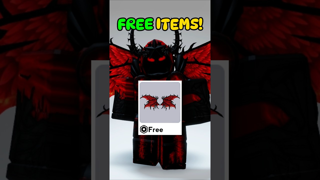 FREE ITEMS & WINGS ON ROBLOX! 0 ROBUX ONLY! #roblox #shorts
