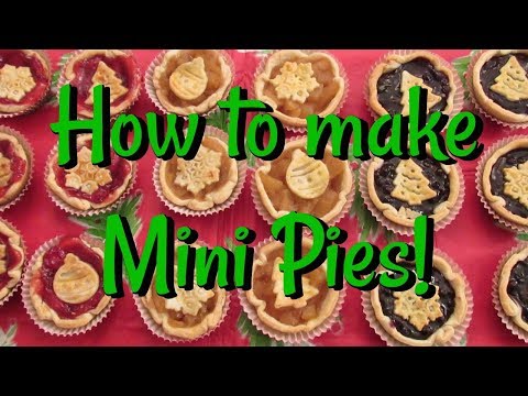 How To Make Easy Miniature Pies in a Cupcake Pan | Mini Pies! Apple, Cherry & Blueberry!
