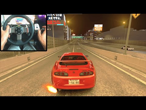 1147HP Toyota Supra MK4 Full Send Through Traffic!- Assetto Corsa | Steering Wheel Gameplay