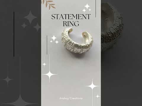 Statement ring, handmade ring, brass ring, gold plated ring,...