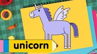 Learn How to Draw A Unicorn | Kids Drawing Lesson | Step By Step