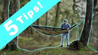 HAMMOCK CAMPING |  5 Tips to set up faster, and sleep better