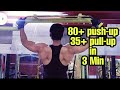 80 + push-up| 35 pull-up| in 3 min | Tauseef Affi