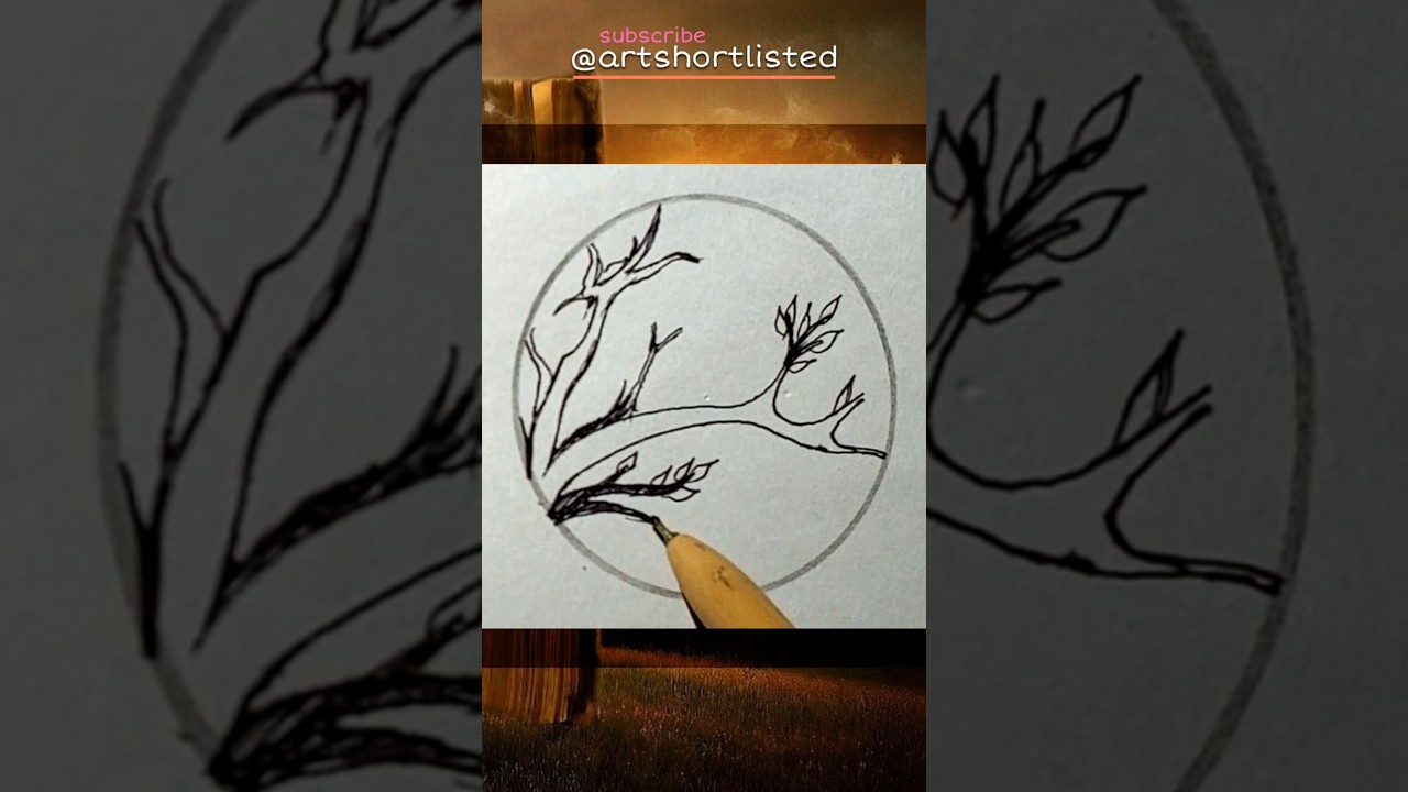 Simple Scenery Drawing (:31:) || #artshortlisted #drawing #simpleart #sketch #draw #shorts