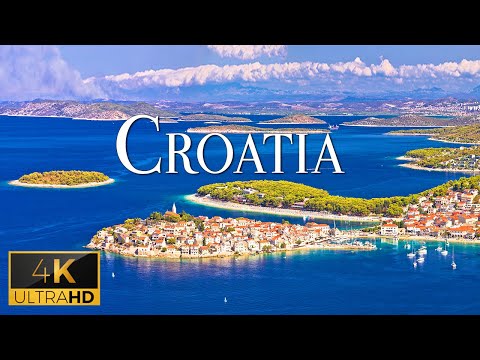 FLYING OVER CROATIA (4K Video UHD) - Soothing Music With Beautiful Nature Video For Stress Relief