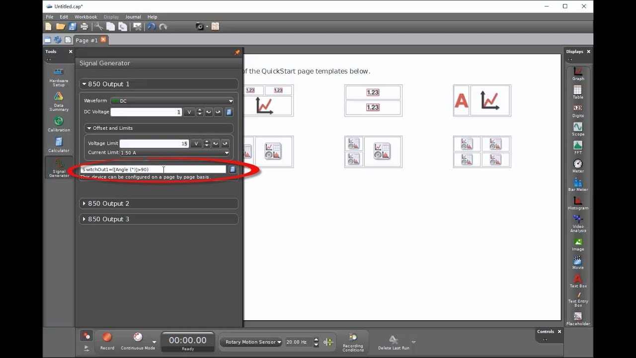 Use a Sensor to Control Output State for Signal Generator (Capstone)