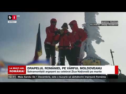 DRAPELUL ROMÂNIEI, PE VÂRFUL MOLDOVEANU_Știri B1_1 dec 2022