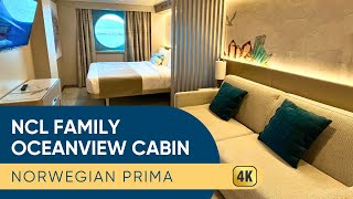 Norwegian Prima Family Oceanview Tour | NCL Prima / NCL Viva / NCL Aqua / NCL Luna O4 Cabin 5700