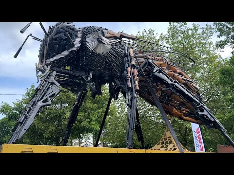 Bee made from guns & knives used in crimes | Manchester Bee Monument The NEW Knife Angel
