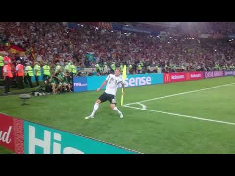 TONI KROOS Last minute goal in World Cup 2018. Germany - Sweden (2:1) + Celebration. Unique footage