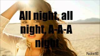 Demi Lovato - All Night Long LYRICS ON SCREEN (feat. Missy Elliott &amp; Timbaland) 2011