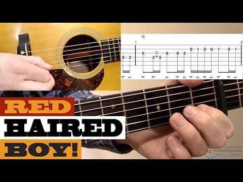 "Red Haired Boy" | Traditional - Intermediate Bluegrass Guitar Lesson with TAB