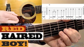 "Red Haired Boy" | Traditional - Intermediate Bluegrass Guitar Lesson with TAB