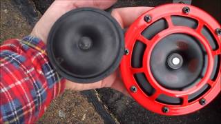 HELLA 3399801 Supertone Horns vs Factory Horns