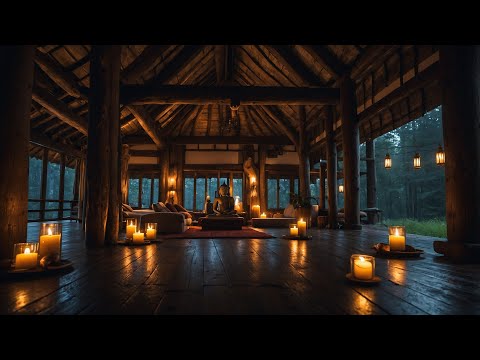 Cozy Monastery Rain Ambience | Relax, Study & Meditate | The Nook