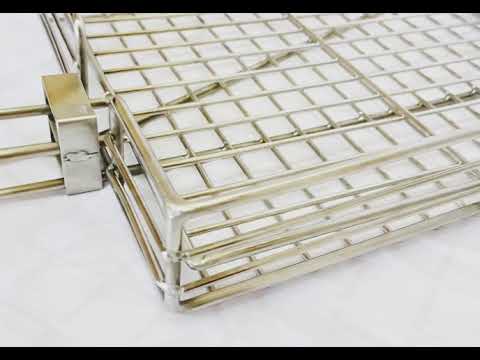 Решітка (сітка) для гриля, мангалу, барбекю (300х500х55 мм), харчова нержавійка - фото 1 - id-p1223279386