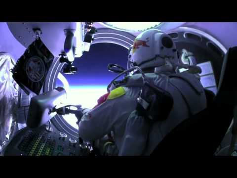 Felix Baumgartner's supersonic freefall from 128k' -scored with "Pillars Of Creation" by Ben Fowler