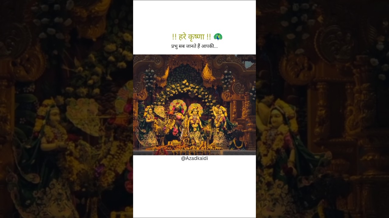 Prabhu sab jaante hain... 🦚✨💯🌸 #shorts #trending #viarlvideo #azadkaidi #krishna