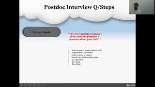 How to Prepare for a Postdoc Interview/presentation