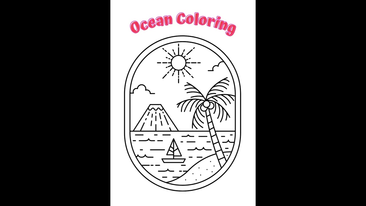 Ocean Coloring Worksheet Set | Free Printable  #funtime #drawing #freetimeactivities #easydrawing