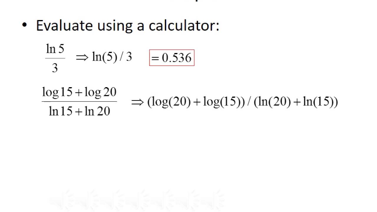 College Algebra and Trig II: Logarithmic Functions