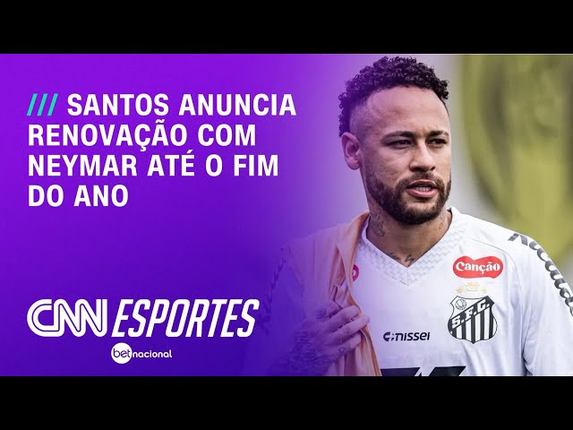 Santos anuncia renovação com Neymar até o fim de 2026 | CNN NOVO DIA