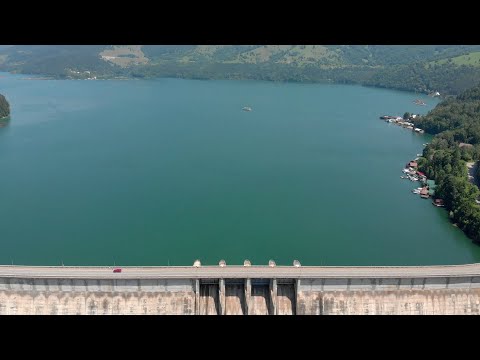 Bicaz Lake and Dam ( Lake Izvorul Muntelui ) by Drone | Romania | 4K