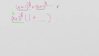 Factoring with fractional and negative exponents.
