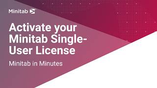 How to Manually Activate your Minitab Single-User License | Minitab in Minutes