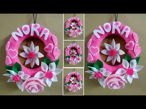 Cara Membuat Hiasan pintu Kamar Pink Dari flanel, Simple dan Mudah