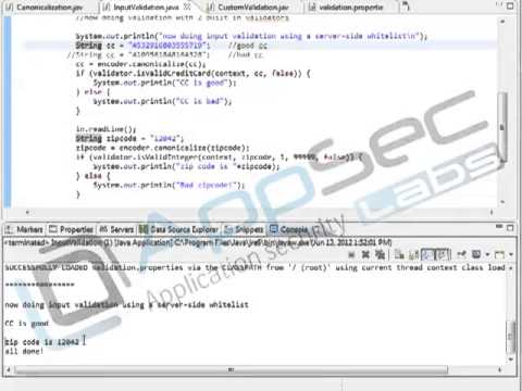 Java Secure Coding Input Validation 2 5 Esapi Input Validation